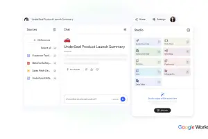 لقطة ل واجهة الاستخدام الخاصة ب أداة Gemini Notebook