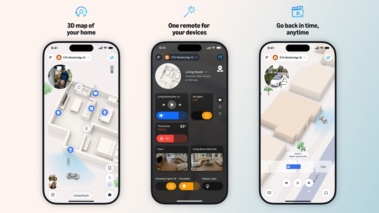 واجهة تطبيق Alexa Home Map تعرض خريطة المنزل الذكي التفاعلية