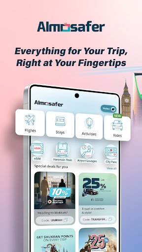 لقطة شاشة من تطبيق Almosafer