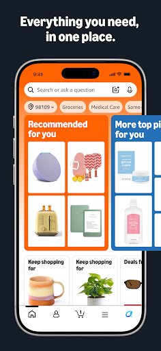 لقطة شاشة من تطبيق Amazon Shopping