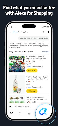 لقطة شاشة من تطبيق Amazon Shopping