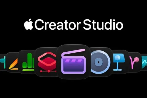 شعار Apple Creator Studio مع أيقونات التطبيقات الإبداعية