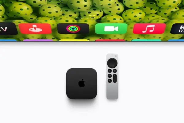 جهاز Apple TV 4K الجديد مع جهاز التحكم عن بعد وواجهة النظام
