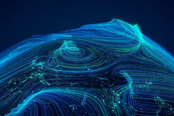 تمثيل مرئي تقني يوضح شبكات الذكاء الاصطناعي والحوسبة الحافة من Arm