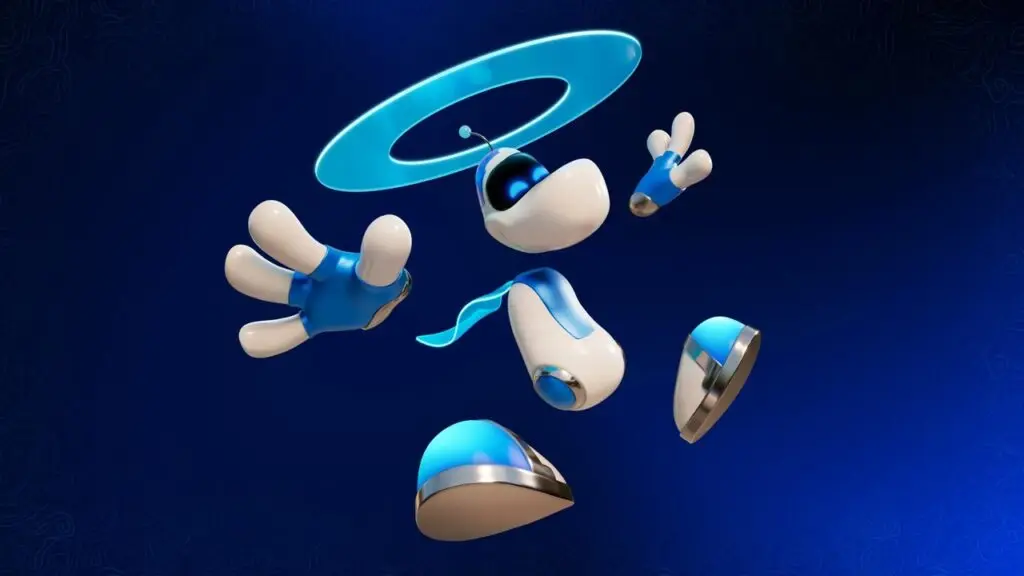 شخصية Rayman ترتدي زي Astro Bot في لعبة Rayman Legends Retold