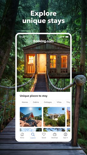 لقطة شاشة من تطبيق Booking.com