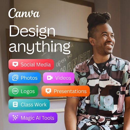 لقطة شاشة من تطبيق Canva