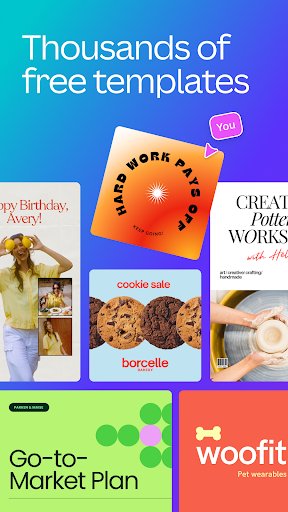لقطة شاشة من تطبيق Canva