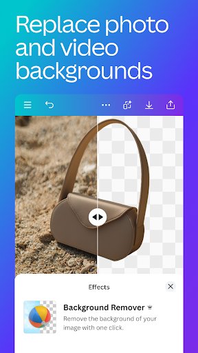 لقطة شاشة من تطبيق Canva
