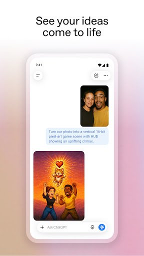 لقطة شاشة من تطبيق ChatGPT