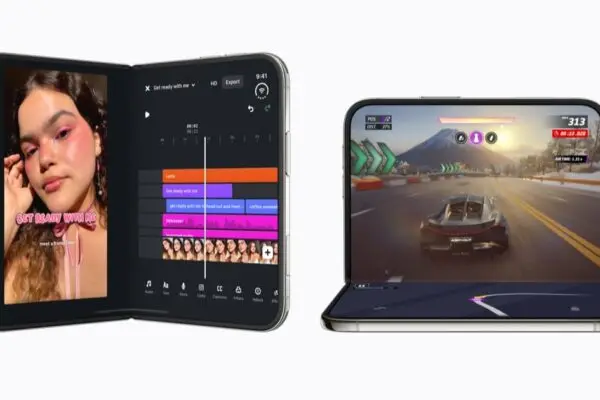 استعراض تطبيقات مذهلة على شاشات هاتف iPhone Duo القابل للطي