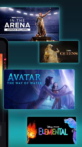 لقطة شاشة من تطبيق Disney+