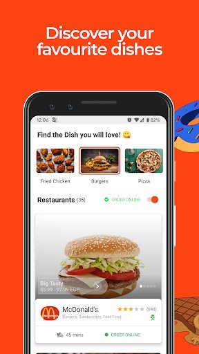 لقطة شاشة من تطبيق elmenus Discover & Order food