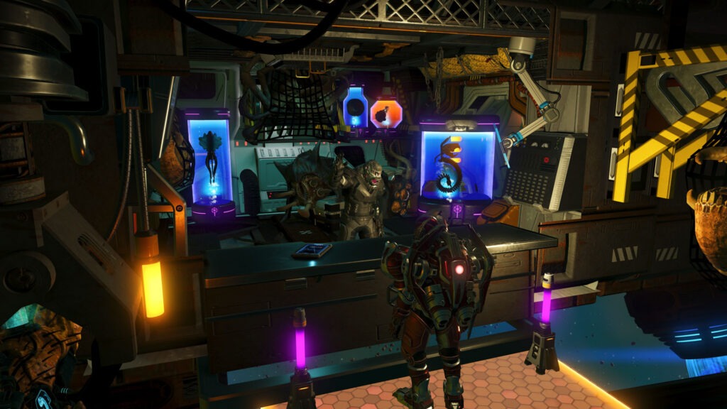 لقطة من داخل لعبة No Man’s Sky توضح عناصر التحديث الجديد