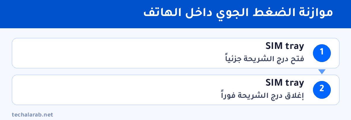 خطوات موازنة الضغط الجوي داخل الهاتف