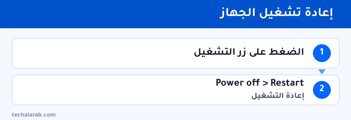 خطوات إعادة تشغيل الجهاز