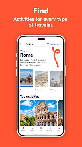 لقطة شاشة من تطبيق GetYourGuide