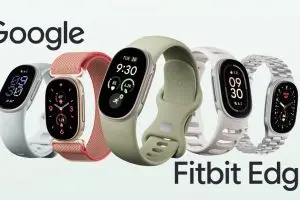 صورة تسويقية لسوار Google Fitbit Edge بألوان وأحزمة متعددة
