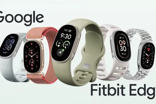 صورة تسويقية لسوار Google Fitbit Edge بألوان وأحزمة متعددة