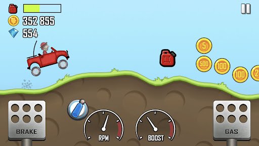 لقطة شاشة من لعبة Hill Climb Racing
