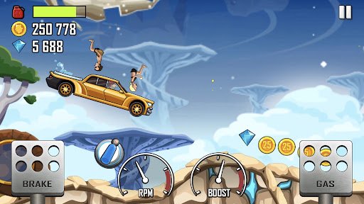 لقطة شاشة من لعبة Hill Climb Racing