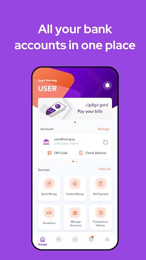 لقطة شاشة من تطبيق InstaPay Egypt