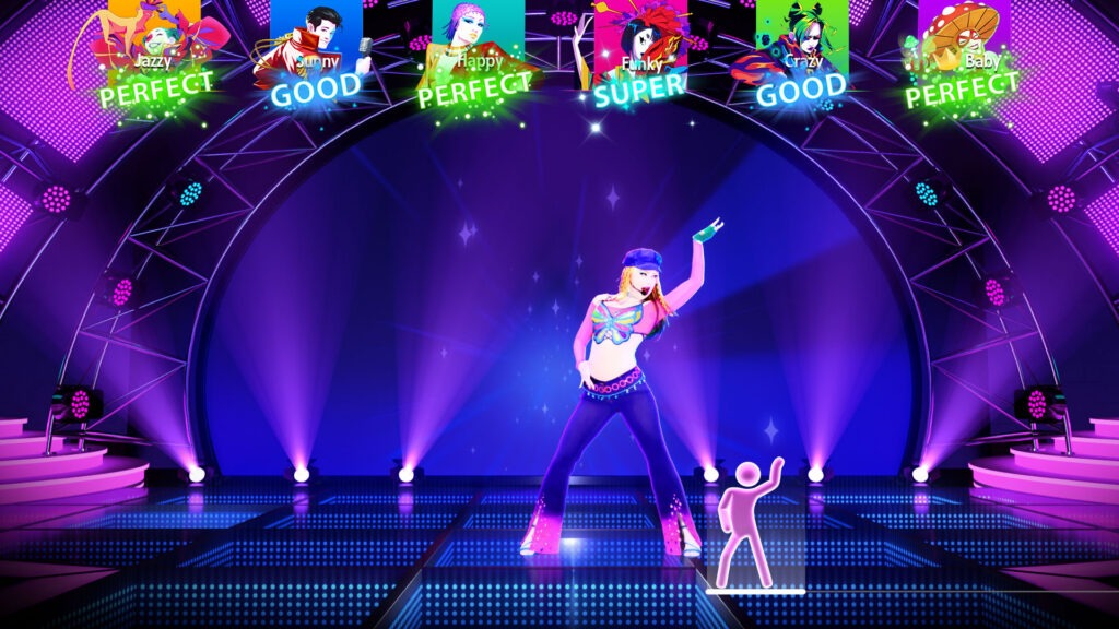 لقطة شاشة توضح طريقة اللعب داخل لعبة Just Dance: Decades of Hits