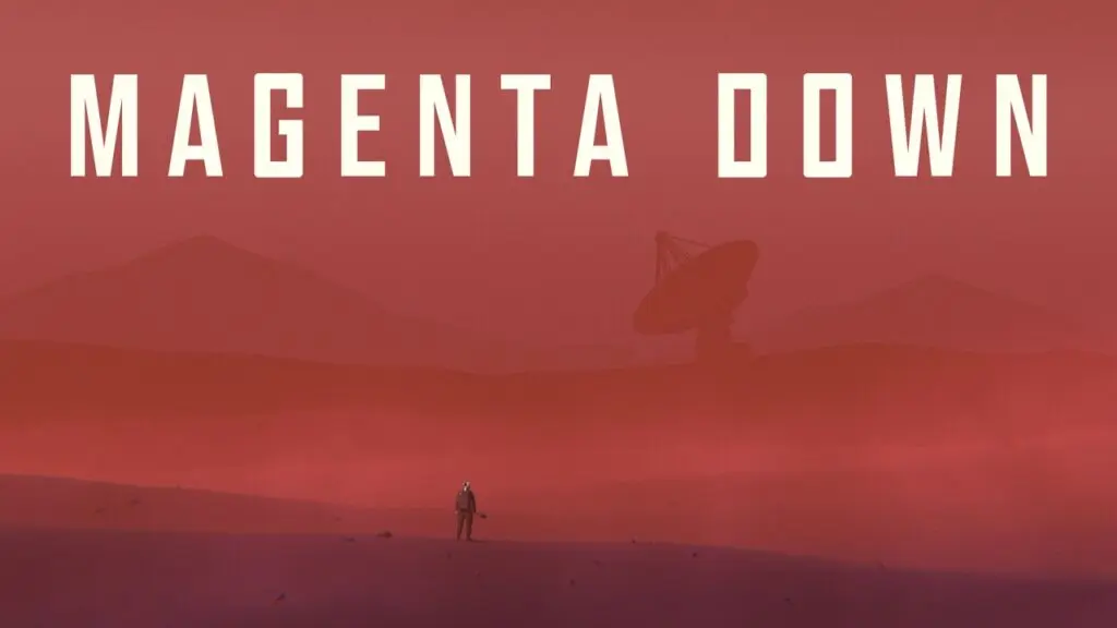صورة ترويجية للعبة Magenta Down تظهر رائد فضاء على كوكب أحمر
