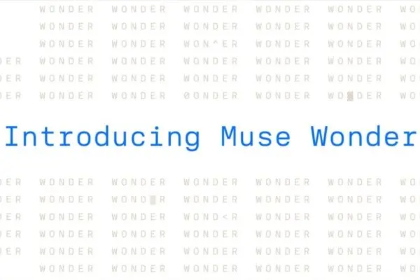 صورة ترويجية تعرض نص Introducing Muse Wonder الخاص بنماذج ميتا