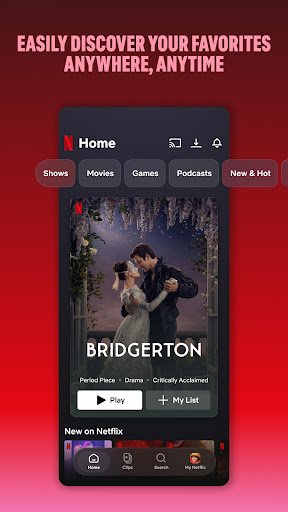 لقطة شاشة من تطبيق Netflix