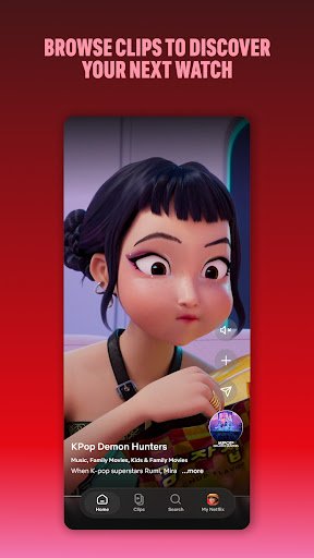 لقطة شاشة من تطبيق Netflix