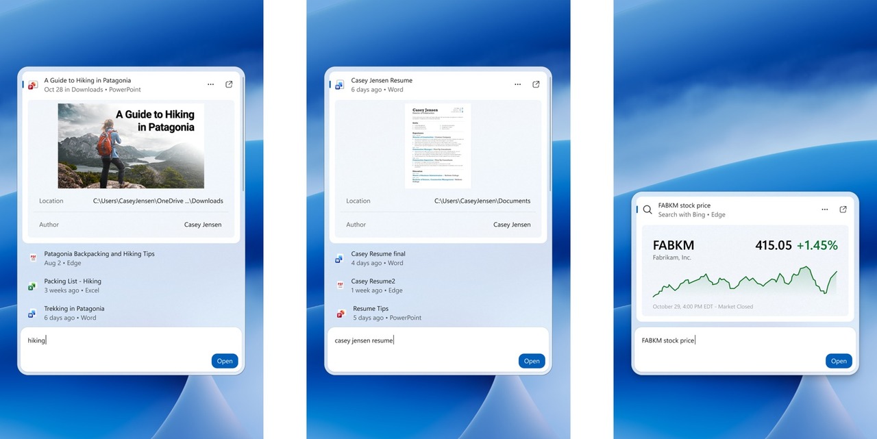 واجهات البحث والمميزات الجديدة في نظام Windows 11