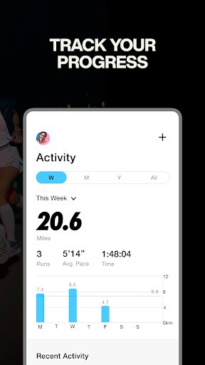 لقطة شاشة من تطبيق Nike Run Club