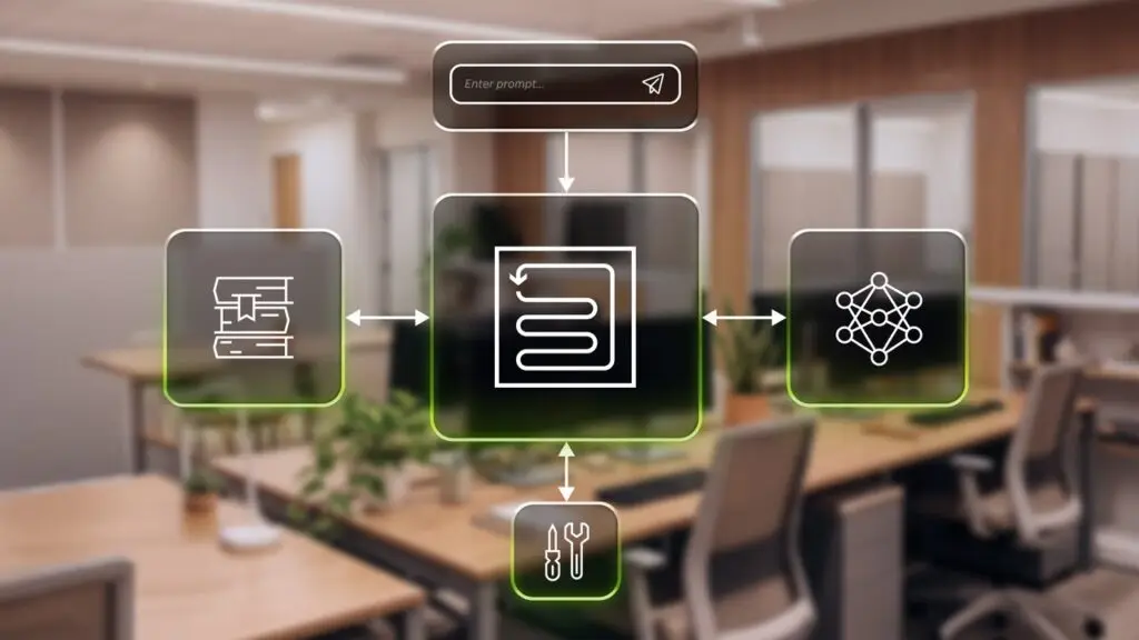 رسم توضيحي يوضح آلية عمل NVIDIA Agent Toolkit لربط بيانات الشركات