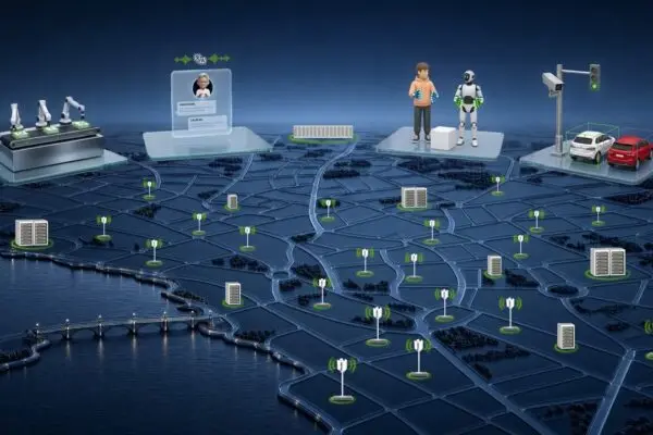 رسم توضيحي لشبكات الاتصالات ومنصات الذكاء الاصطناعي من NVIDIA وNokia
