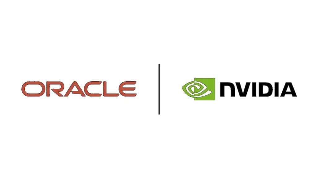 شعار شركتي Oracle وNVIDIA تعبيراً عن التعاون بينهما