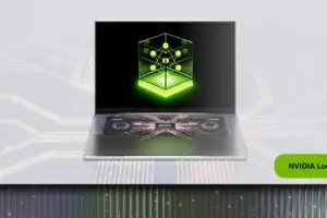 حاسوب محمول يظهر واجهة NVIDIA RTX Spark وتقنيات الذكاء الاصطناعي