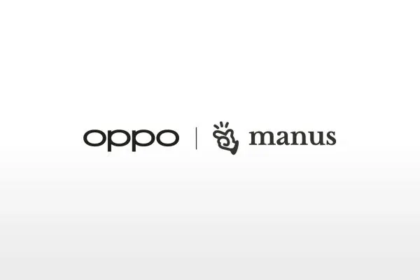 شعار التعاون بين OPPO و Manus لدمج الذكاء الاصطناعي
