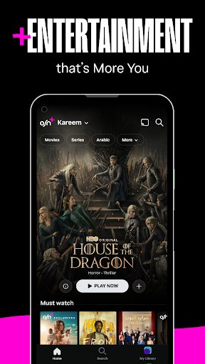 لقطة شاشة من تطبيق OSN+