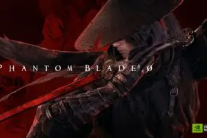 صورة ترويجية للعبة Phantom Blade Zero مع شعار GeForce NOW