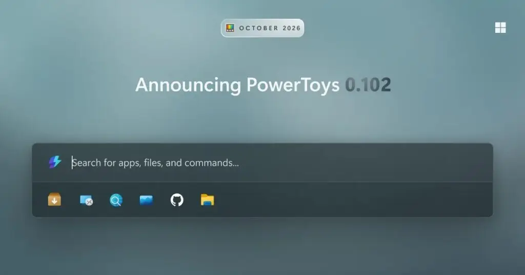 لقطة شاشة تعرض واجهة أدوات PowerToys الجديدة لنظام ويندوز