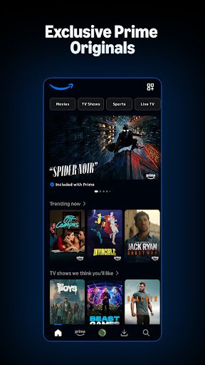 لقطة شاشة من تطبيق Prime Video