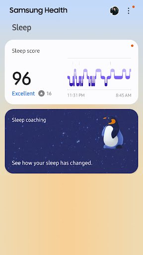 لقطة شاشة من تطبيق Samsung Health