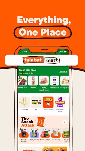 لقطة شاشة من تطبيق talabat