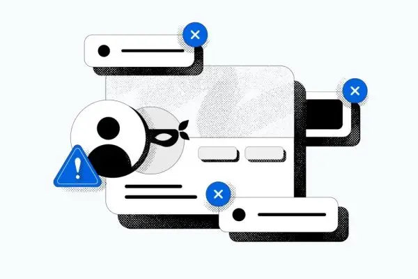 رسم توضيحي يعبر عن جهود Meta و Google لمكافحة الاحتيال