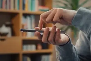 شخص يستخدم ميزة Circle to Search على الهاتف الذكي