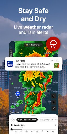 لقطة شاشة من تطبيق The Weather Channel