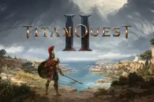 صورة دعائية رسمية للعبة Titan Quest II تظهر محاربًا يونانيًا.