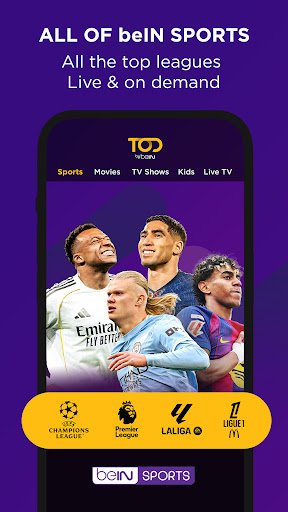 لقطة شاشة من تطبيق TOD by beIN