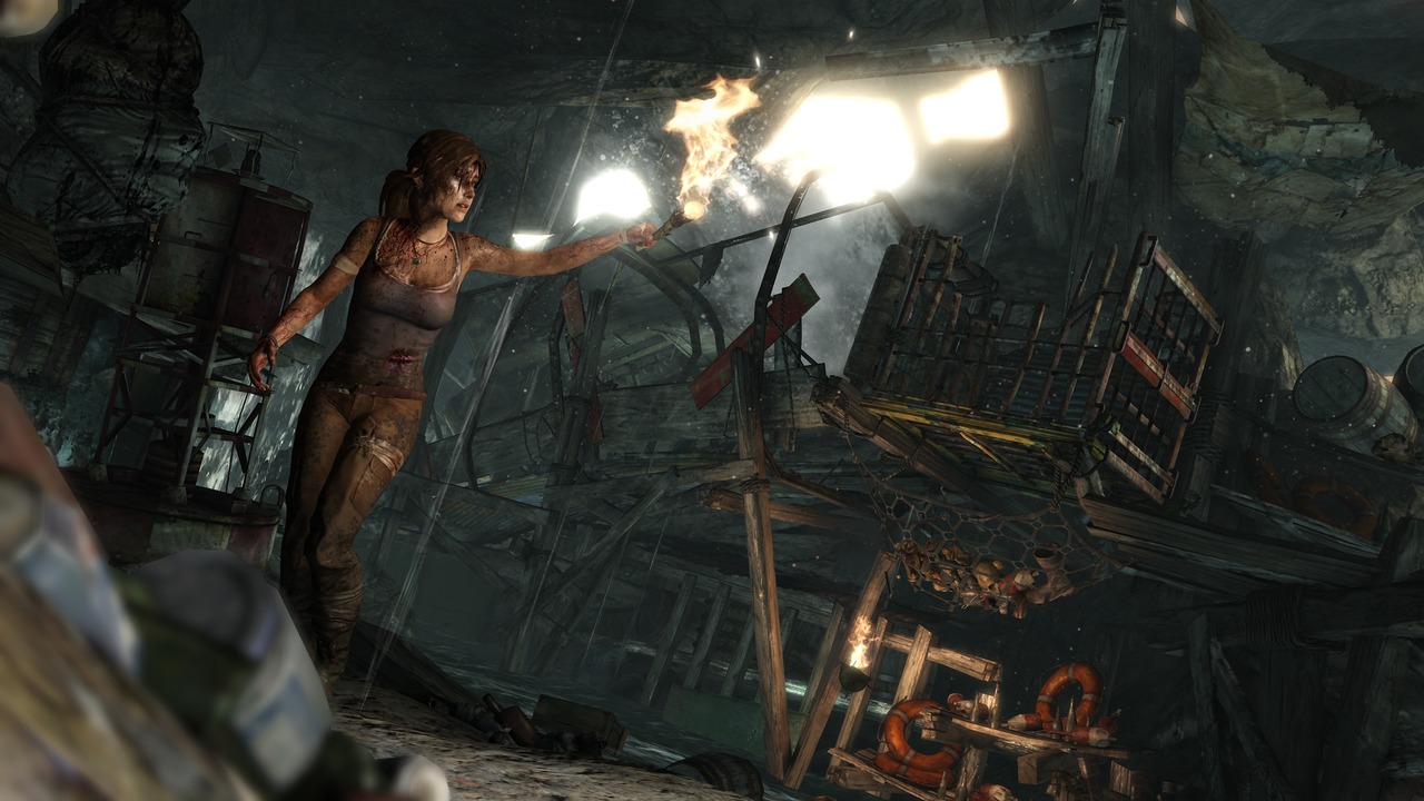 لقطة شاشة تظهر تصميم لارا كروft في لعبة Tomb Raider Legacy of Atlantis